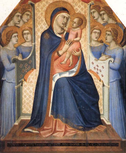 Madonna and Child Enthroned with Eight Angels